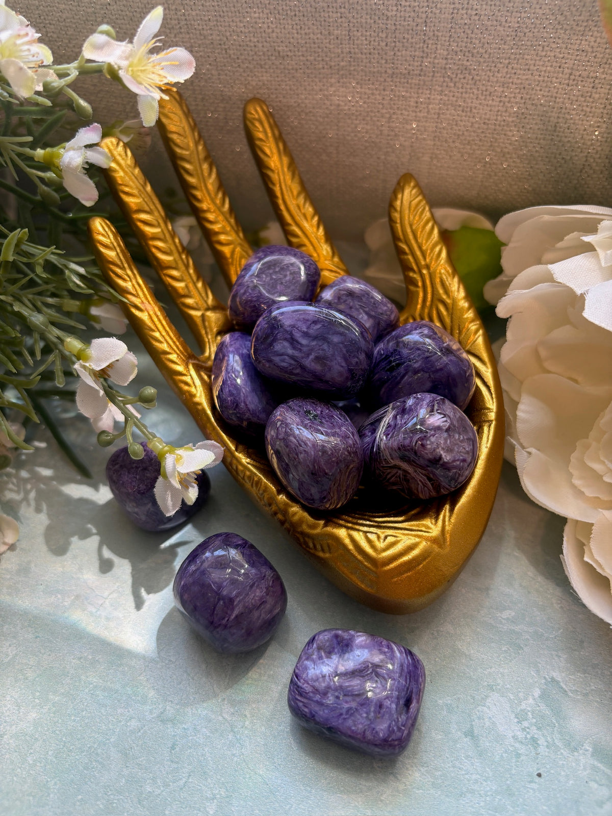 Tumbled Charoite for Working with the Past