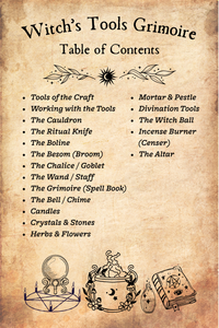 Witch's Tools Mini Grimoire | Mimosa Witch's Reference Library
