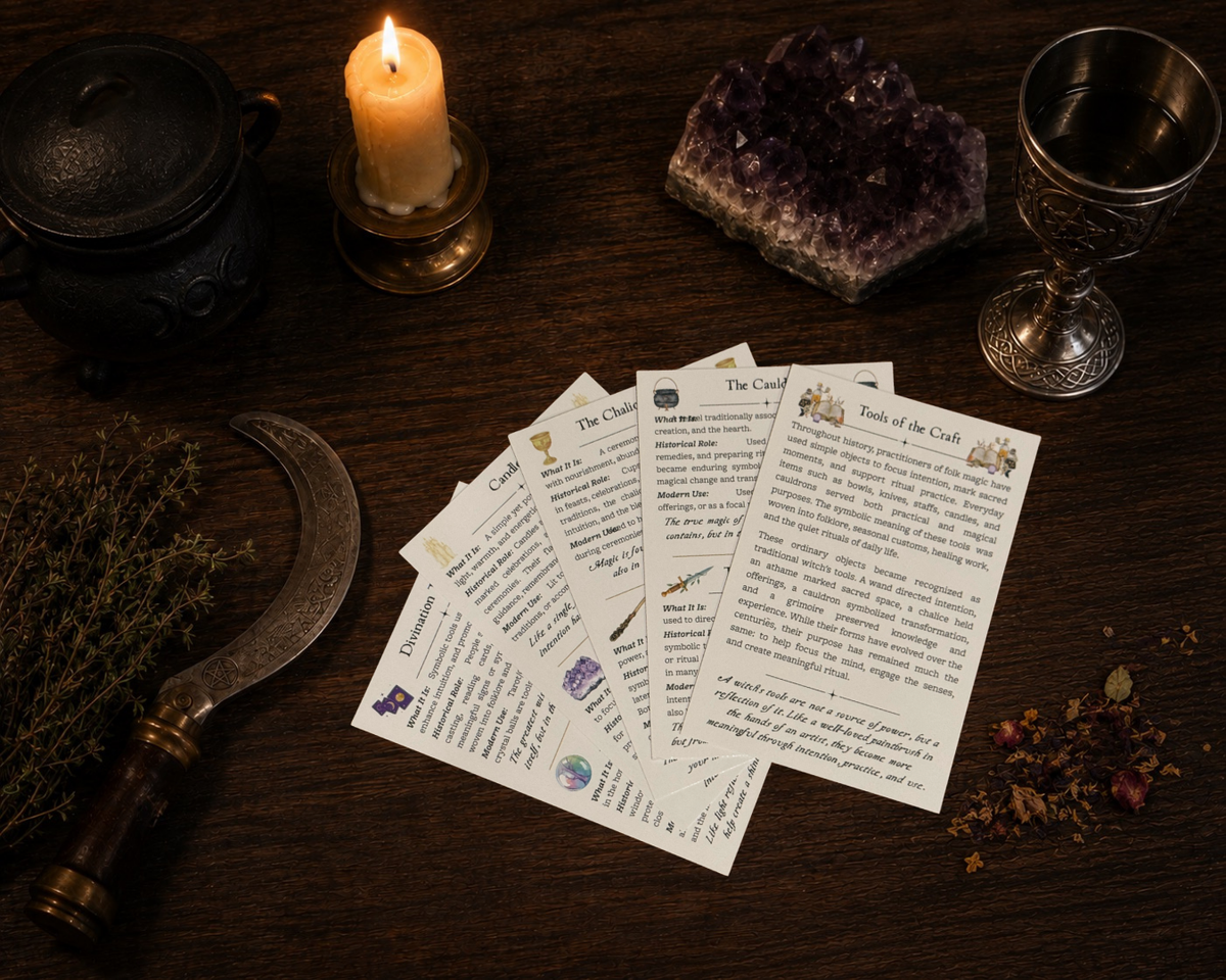 Witch's Tools Mini Grimoire | Mimosa Witch's Reference Library