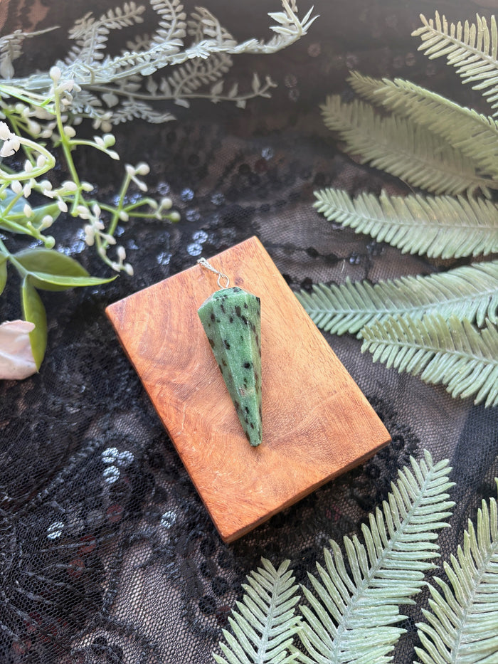 Zoisite Crystal Pendulum for Personal Growth
