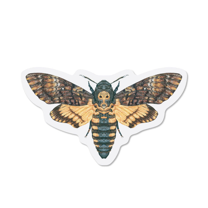 Death's-head Hawkmoth Clear Vinyl Sticker