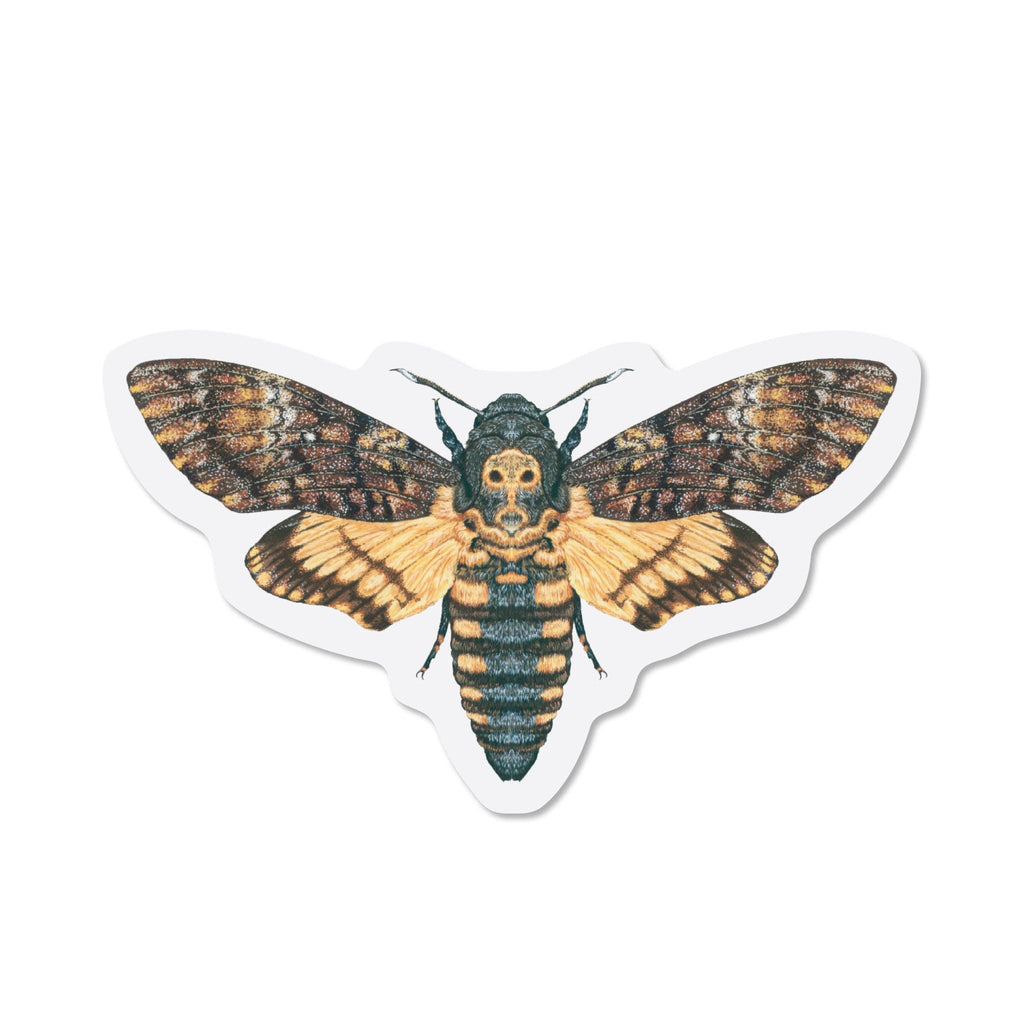 Death's-head Hawkmoth Clear Vinyl Sticker