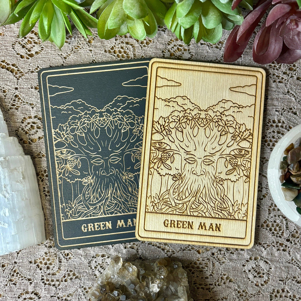 The Green Man Deity Card | Altar Decor | Wall Art |