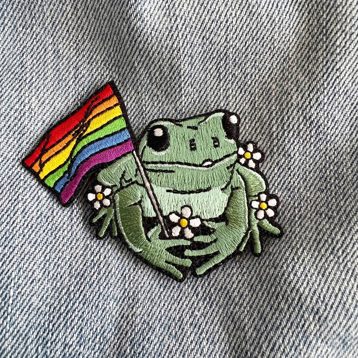 Pride Frog Embroidered Patch