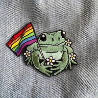 Pride Frog Embroidered Patch