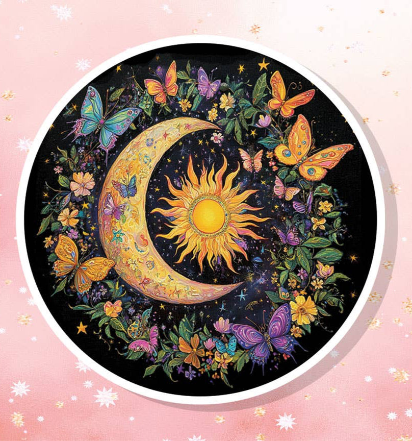 Cosmic Butterfly Wreath Vinyl Sticker