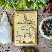 Morrigan Deity Card | Altar Decor | Wall Art | Shelf Leaner