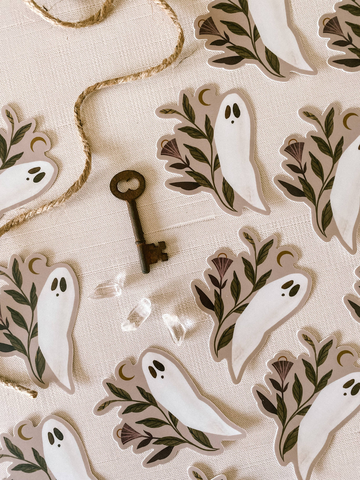 Ghost Moonflower Vinyl Sticker