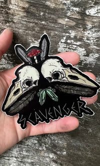 Scavenger Bird Skull Vinyl Sticker