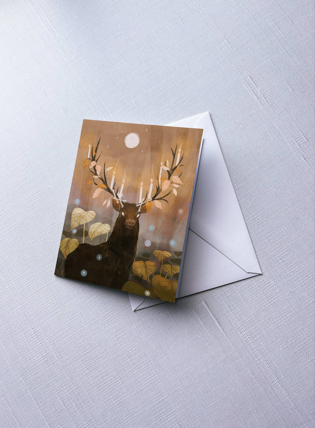 Shadowed Stag Greeting Card