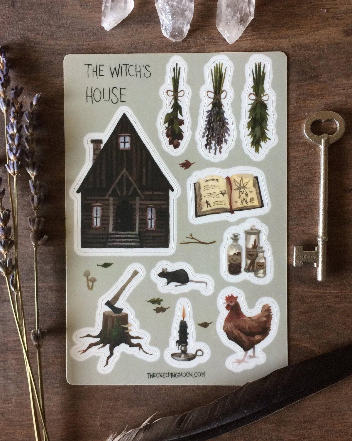 Woodland Witch's House Vinyl Sticker Sheet