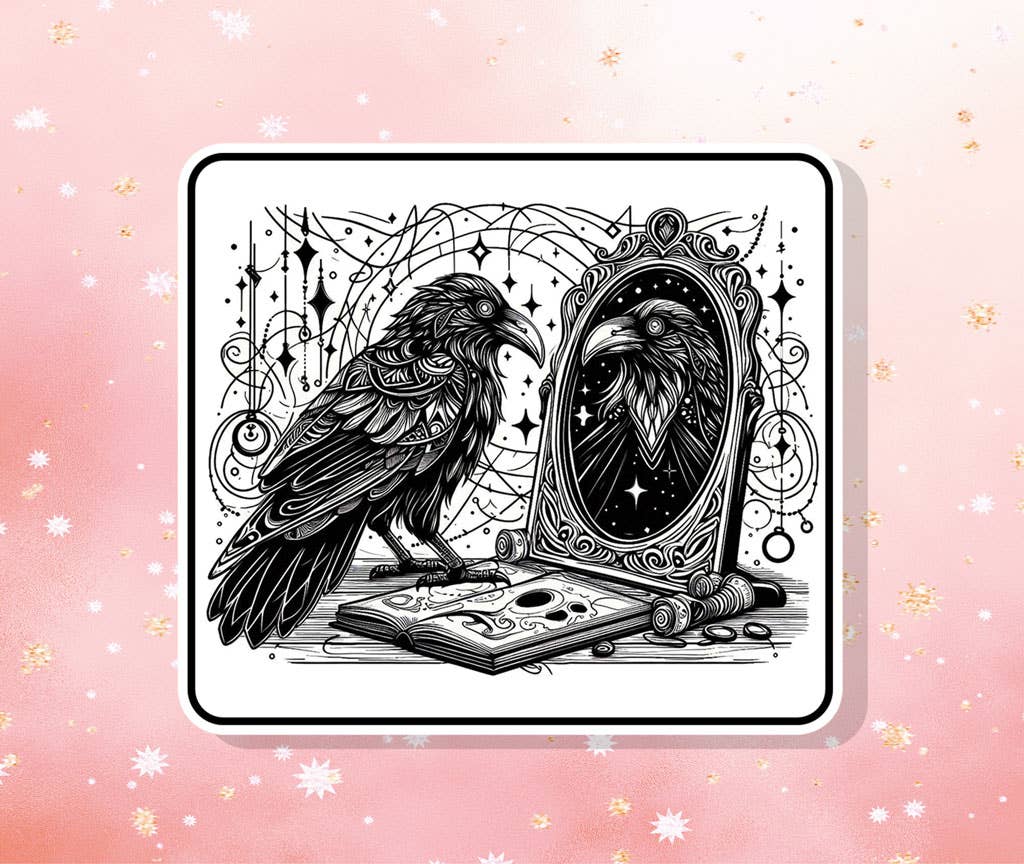 Raven's Reflection Vinyl Sticker