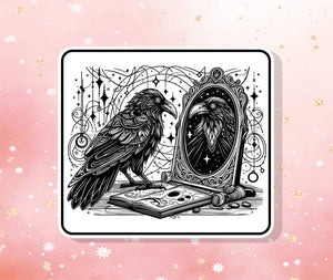 Raven's Reflection Vinyl Sticker