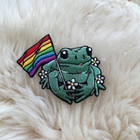 Pride Frog Embroidered Patch