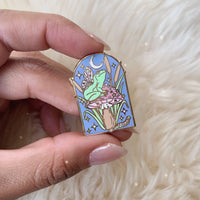 Frog Fairy & Mushroom Enamel Pin