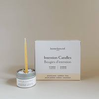 Intention Candle Ritual Kit | 10-Candle Set with Salt Crystal Blend & Incense