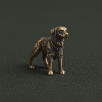 Antique Brass Shepherd Dog Figurine