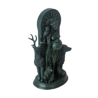 Gaia Goddess of Earth Statue in Dark Green Resin