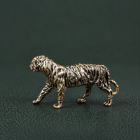Solid Brass Stripy Tiger Figurine