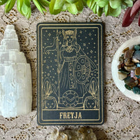 Freyja Deity Card | Altar Decor | Wall Art Shelf Leaner