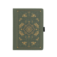 Storybook In Vintage Olive Dot Grid Notebook