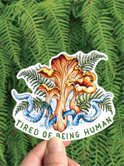 Chanterelle Worm Vinyl Sticker