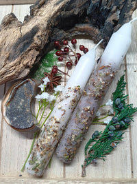 Moon Herbal Ritual Candles | New Moon & Full Moon Pair for Lunar Magic