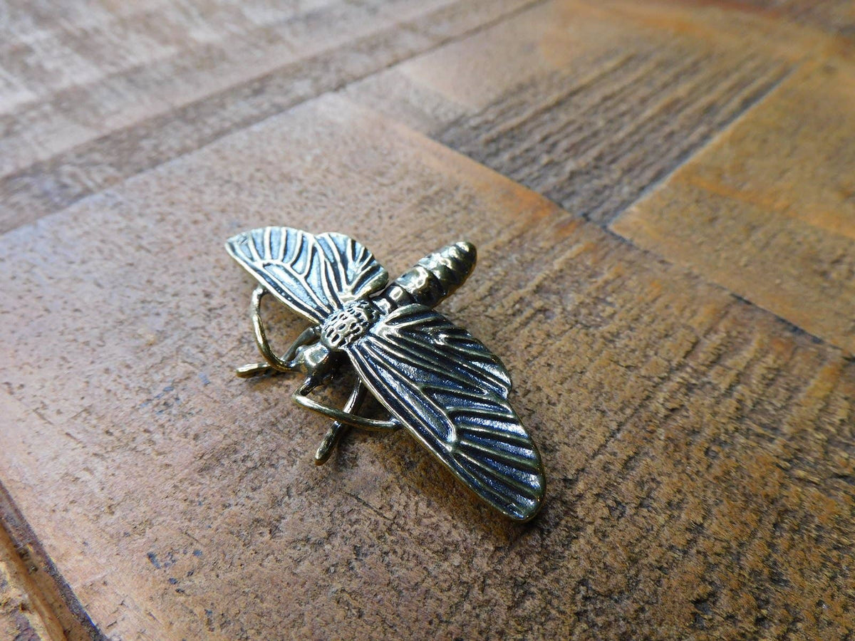 Brass Moth Figurine