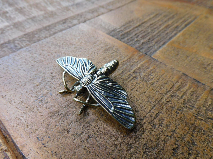 Brass Moth Figurine