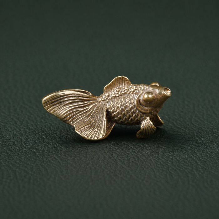 Antique Brass Goldfish Figurine