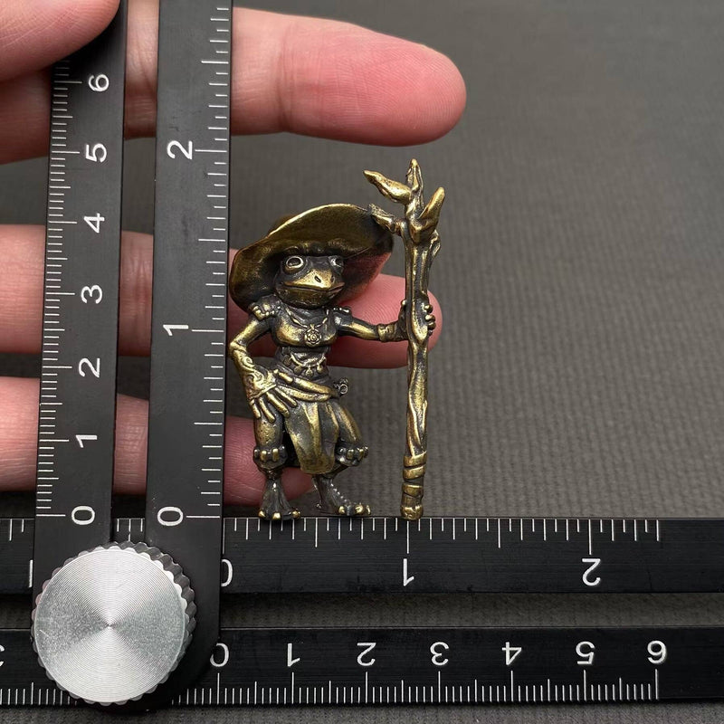 Brass Wizard Frog Decoration