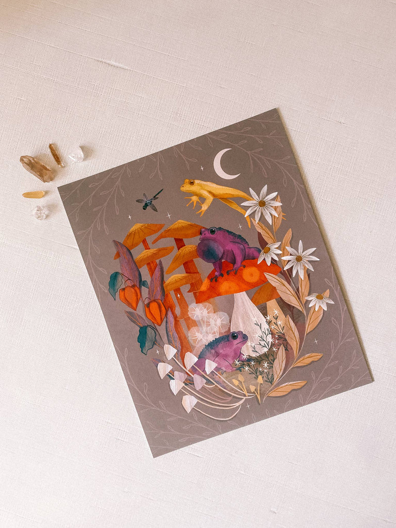 Toads & Toadstools Art Print