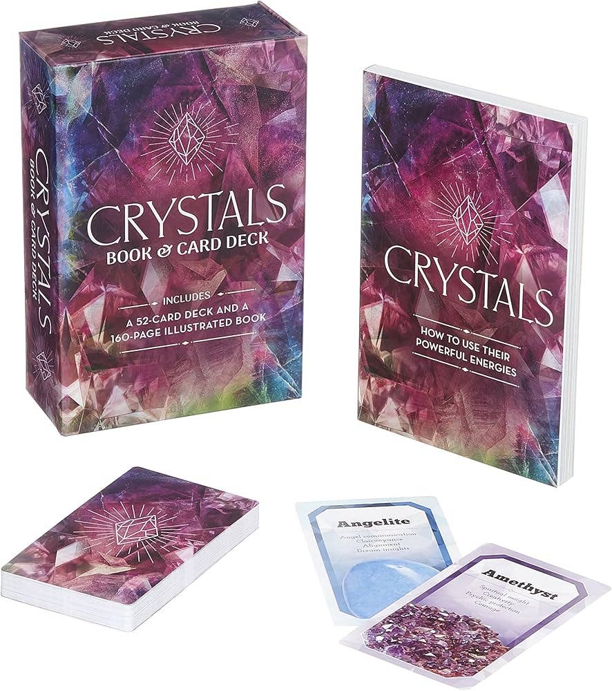 Crystals Book and Card Deck in Hinged Box