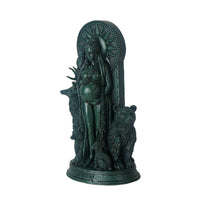 Gaia Goddess of Earth Statue in Dark Green Resin