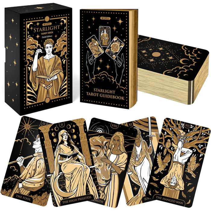 Wyspell Starlight Tarot Cards: Gold Edition