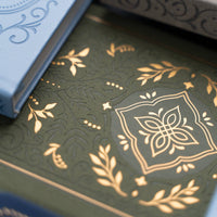 Storybook In Vintage Olive Dot Grid Notebook