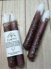 Earth Element Herbal Ritual Candles | Grounding, Stability & Abundance
