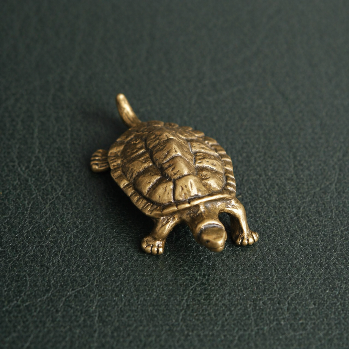 Antique Brass Money Turtle Figurine