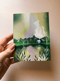Aurora Lake Greeting Card
