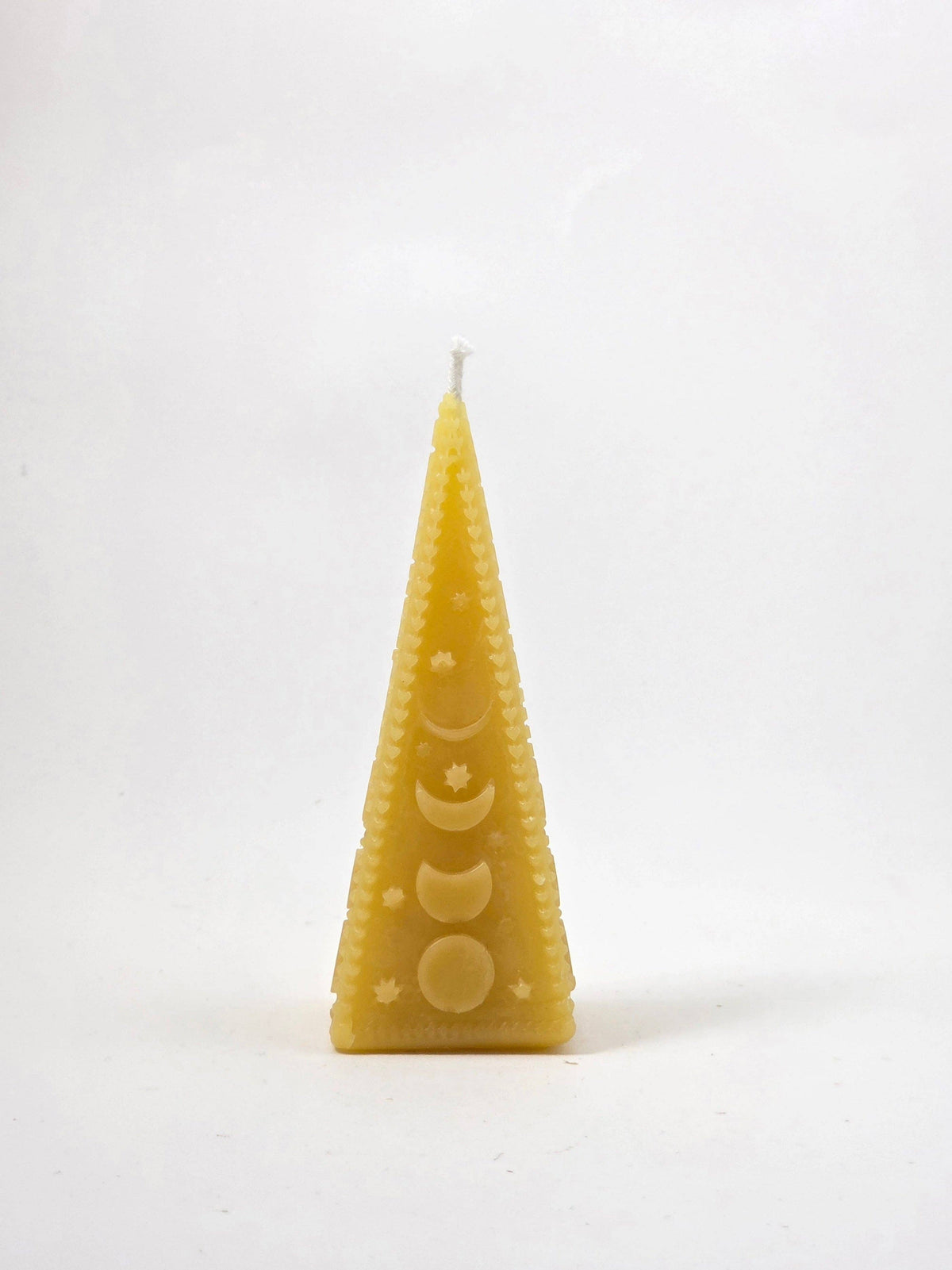 Beeswax Moon Phase Pyramid Candle