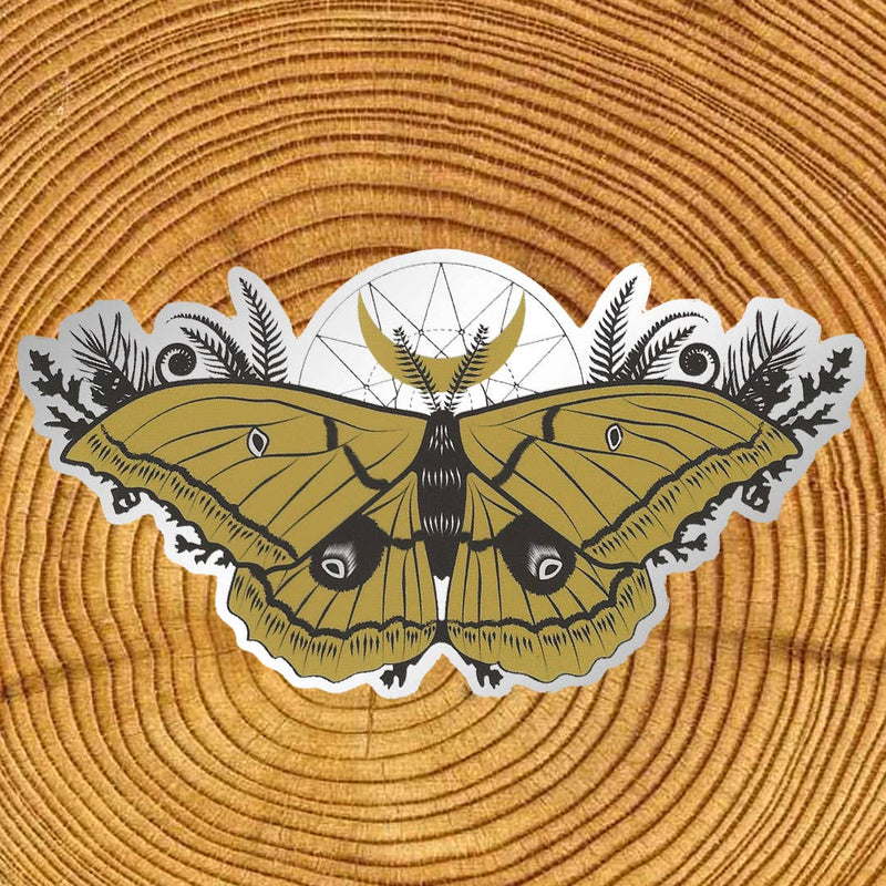 Silk Moth Matte Mirror PVC-Free Sticker