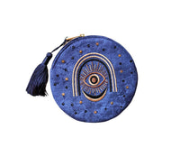 Beaded Third Eye Round Zipper Pouch