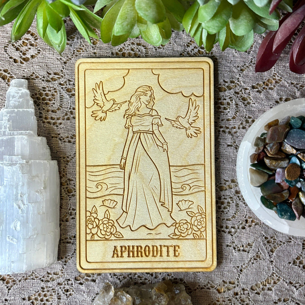 Aphrodite Deity Card | Altar Decor | Wall Art