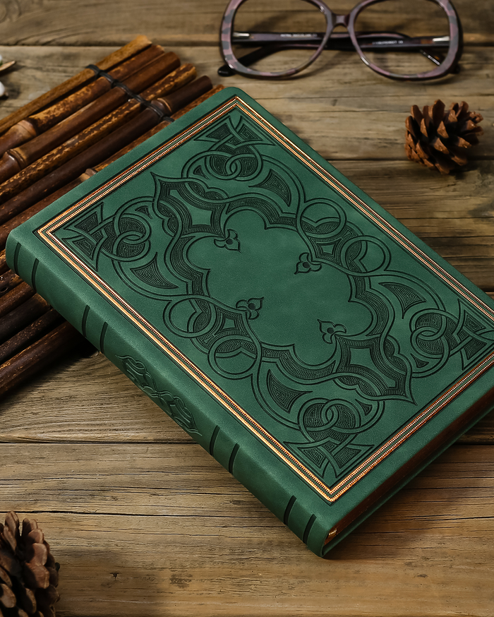 Antique Evergreen Leather Style Journal