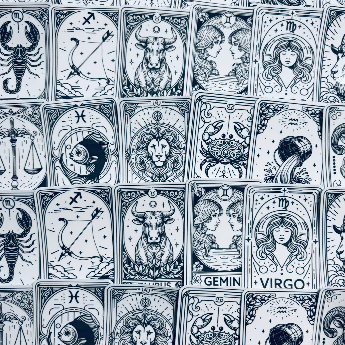 Tarot Themed Zodiac Stickers