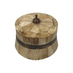 Antiqued Ox Bone & Wood Keepsake Box