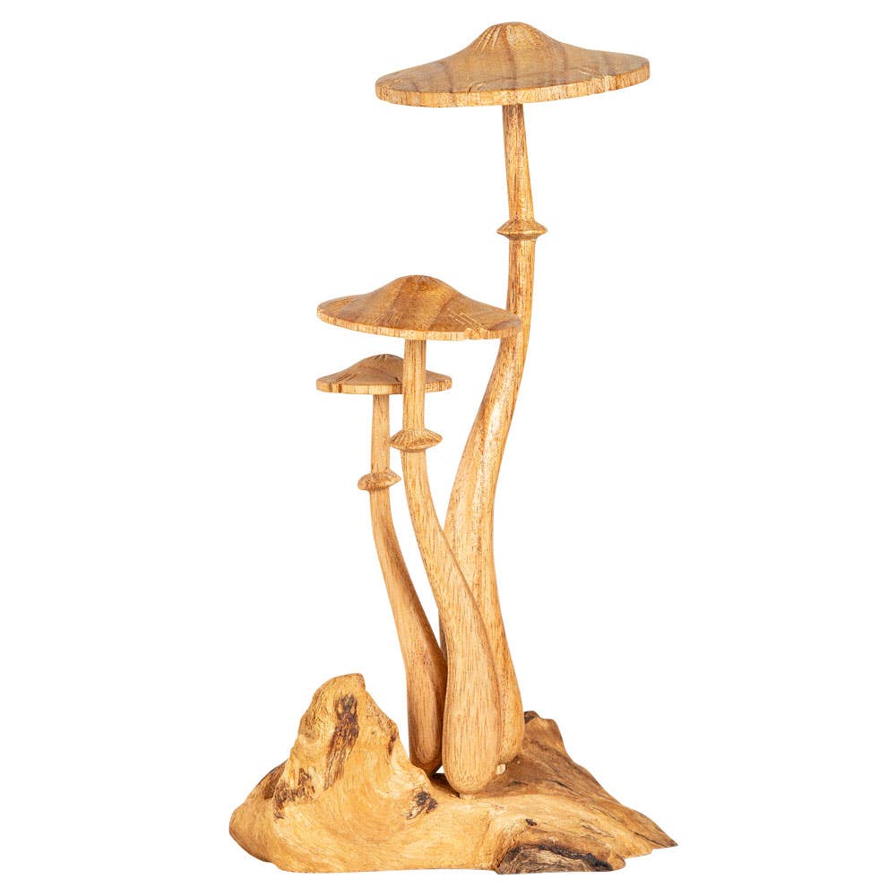 Wooden Mushroom Decoration