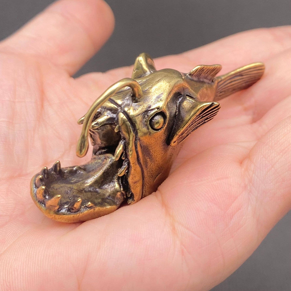 Brass Angler Fish Decoration