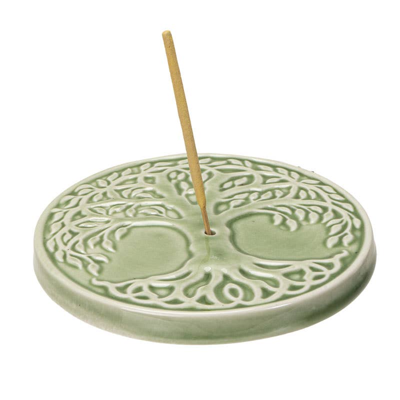 Tree of Life Ceramic Incense Burner