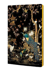 Embroidered Hanging with Peacock Lined Journal